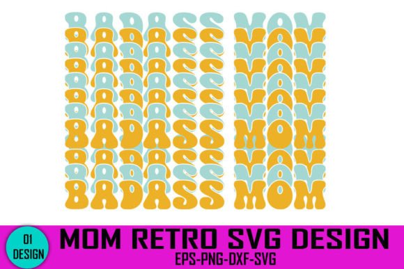 Badass Mom SVG: Retro Graphics for Crafts