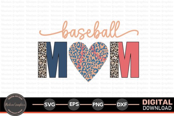 Baseball Mom Retro SVG: Graphics for Crafts