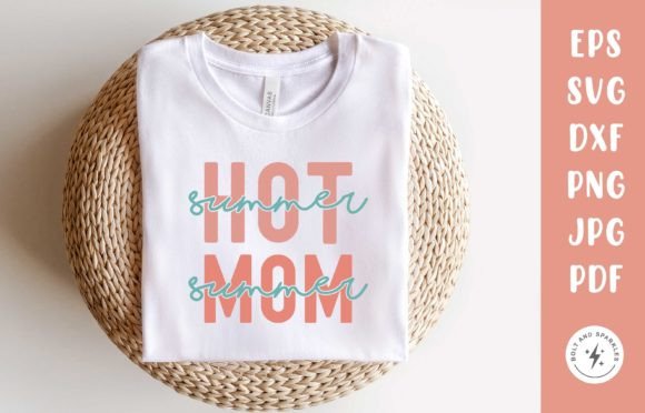 Hot Mom Summer SVG: Retro Graphics for Crafts
