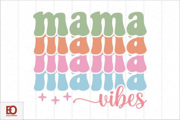 Mama Vibes SVG: Retro Graphics for Crafts