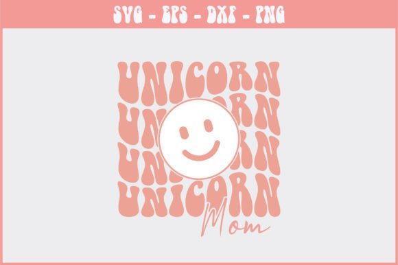 Unicorn Mom Retro SVG: Graphics for Crafts