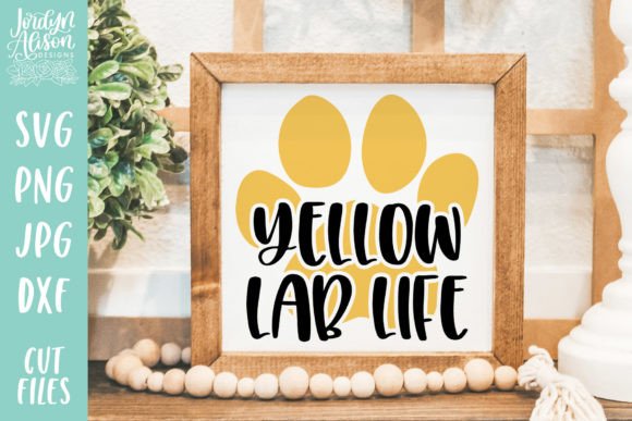 Yellow Lab Life SVG: Graphics for Crafts